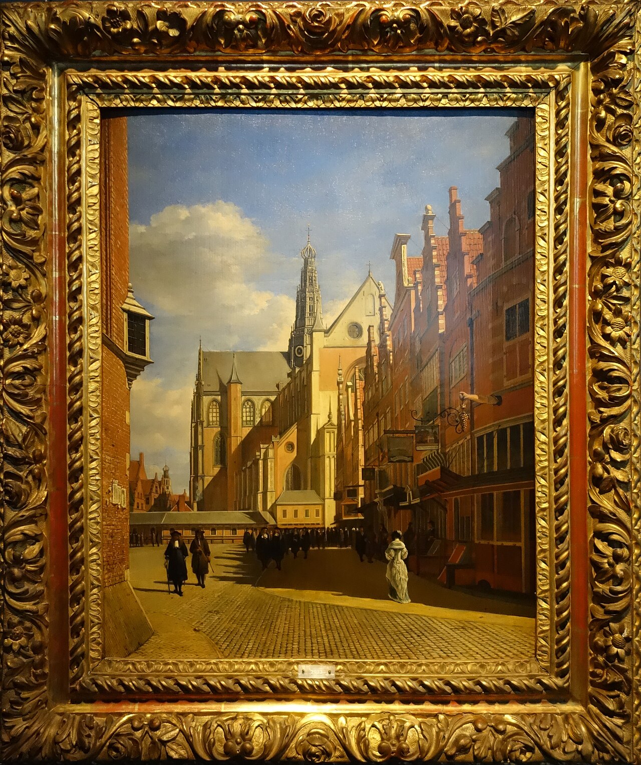 Gerrit Berckheyde, The Marketplace and the Grote Kerk in Haarlem (c. 1696) — a 17th-century Dutch market square where supply and demand were settled face-to-face