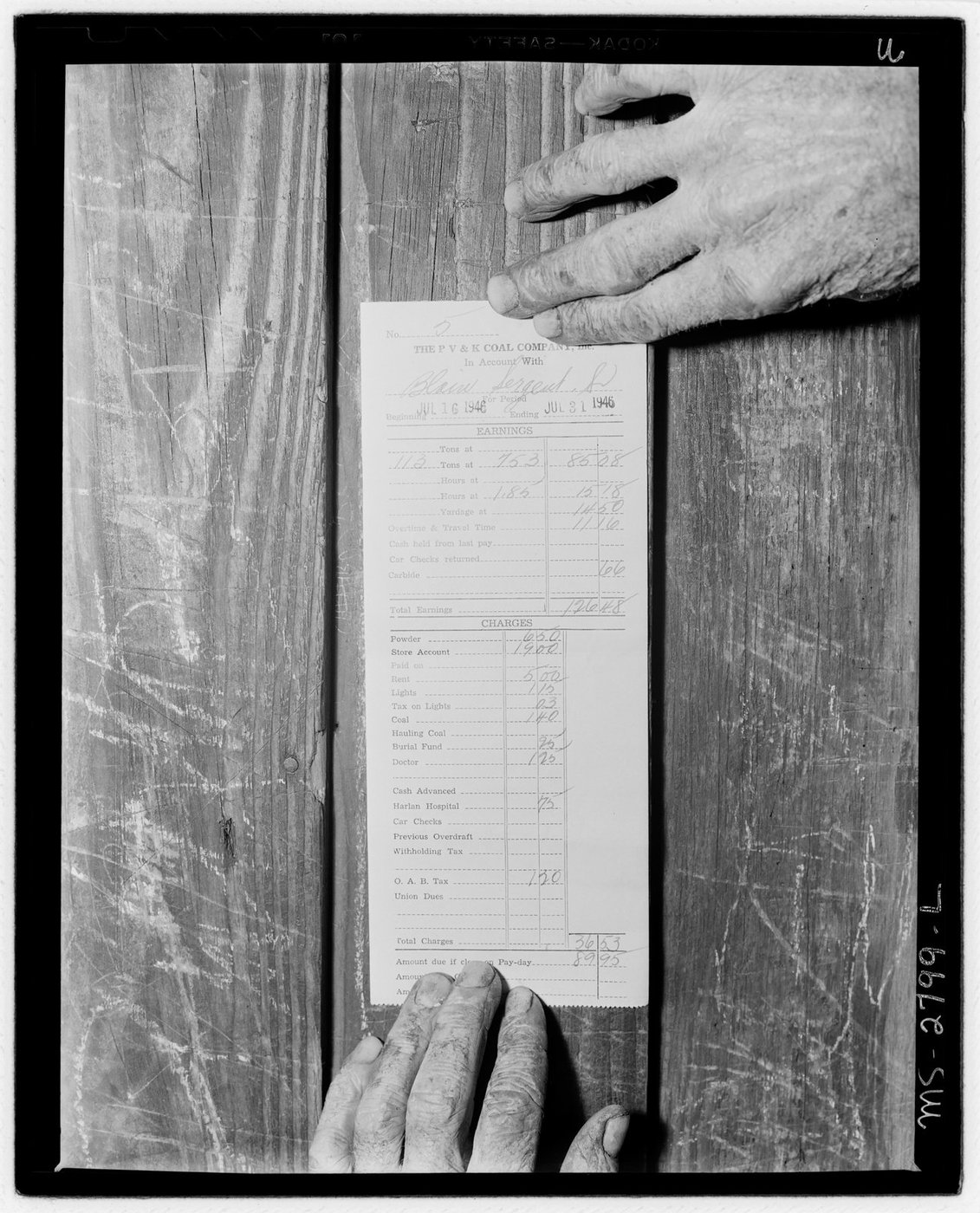 File:Mr. Blaine Sergent's pay slip. P V & K Coal Company, Clover Gap Mine, Lejunior, Harlan County, Kentucky - DPLA - 10832b7a19ec86ae13f4640d78c9a6cb.tiff